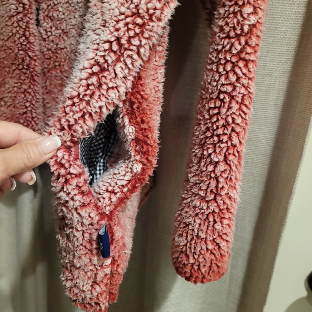 Properly Tied Pintail 1/4 Zip Womens Red Fleece Pullover Sz Large with Pockets